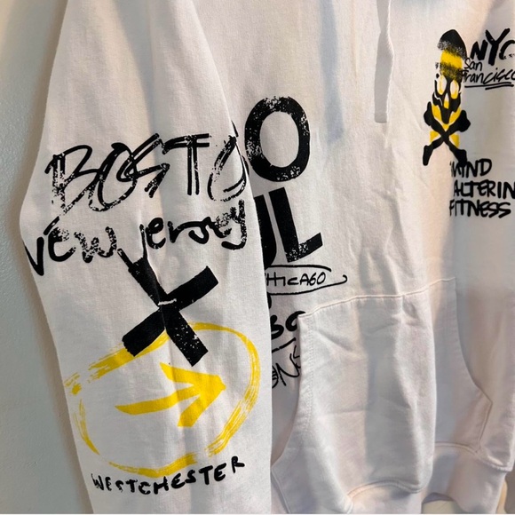 Soul White Graphic Hoodie for Men French Terry CottonSize M